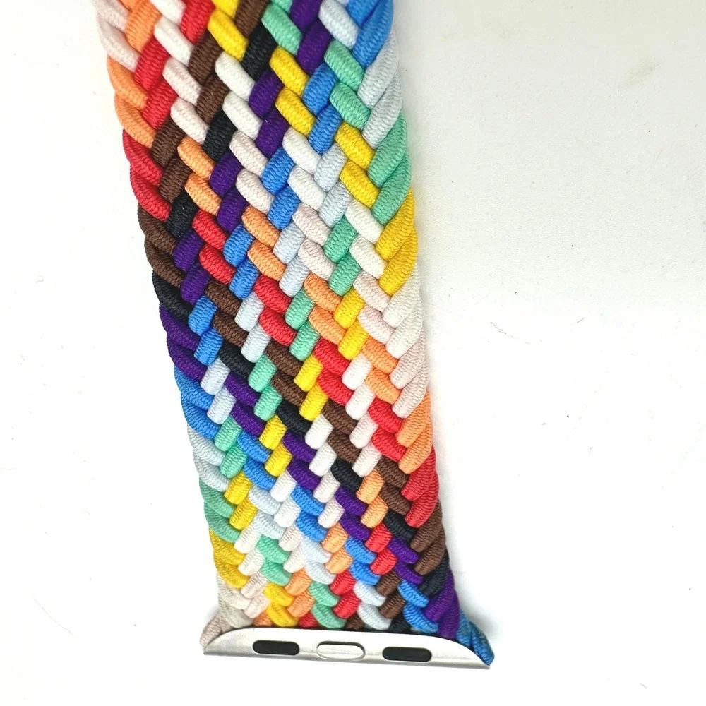Authentic Apple Watch 2021 Pride Edition Braided Solo Loop - Size 4 (44mm)